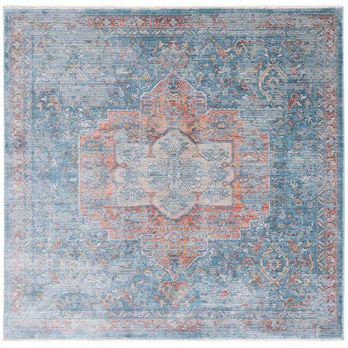 Bungalow Rose Rumsey Oriental Navy/Red Area Rug Wayfair